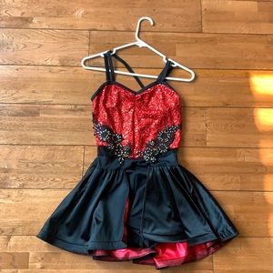 Juniors Red and Black Dance Recital Outfit